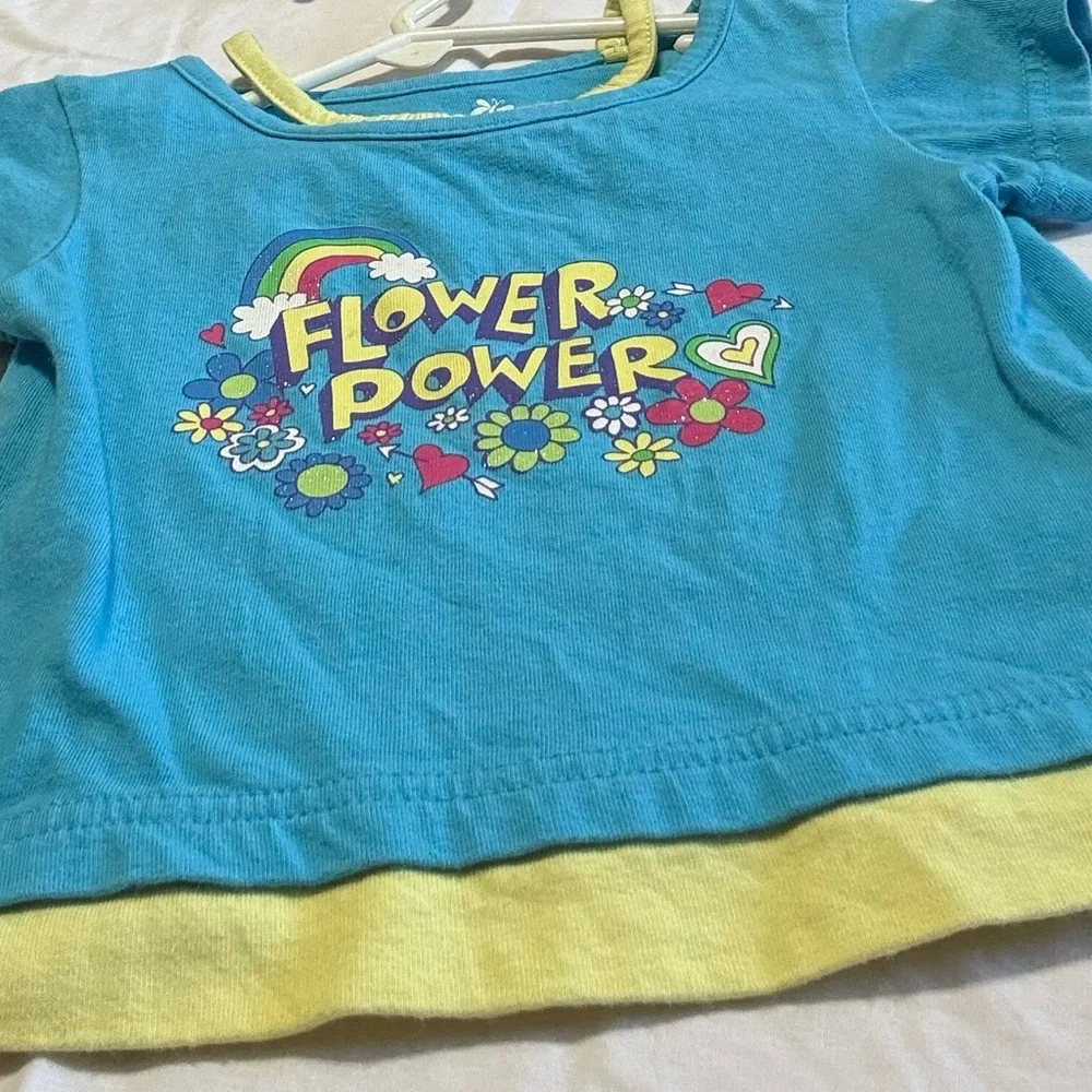 Flower Power Kids Shirt - Blue - Picture 2 of 5